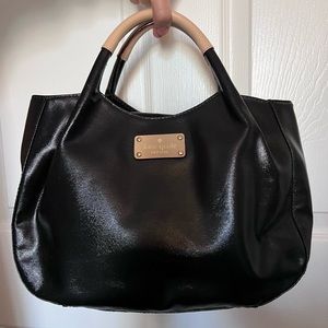 Pre-owned Kate Spade black pebble leather bag.